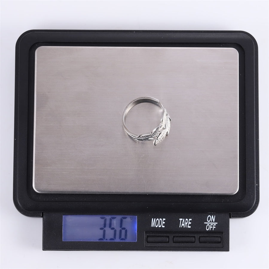 MRSS24 STAINLESS STEEL ADJUSTABLE FEATHER OPEN RING