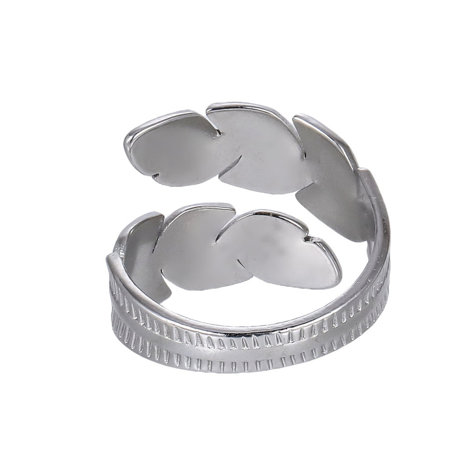 MRSS24 STAINLESS STEEL ADJUSTABLE FEATHER OPEN RING