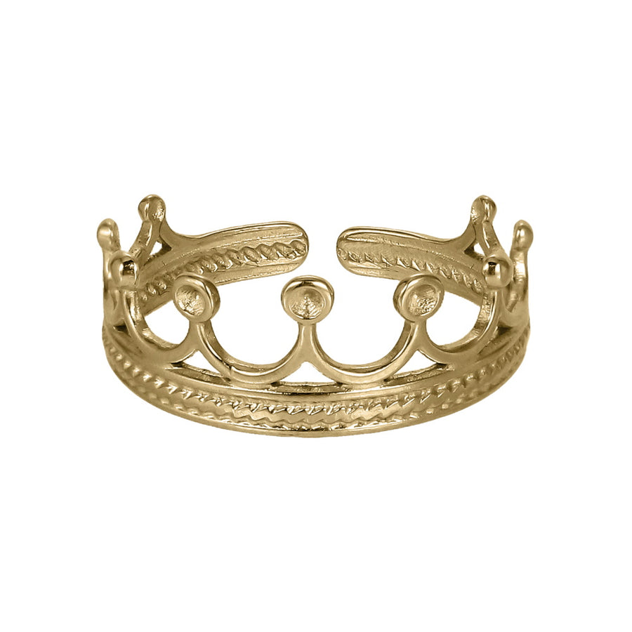 MRSS25 STAINLESS STEEL ADJUSTABLE CROWN OPEN RING