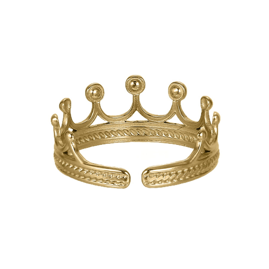 MRSS25 STAINLESS STEEL ADJUSTABLE CROWN OPEN RING