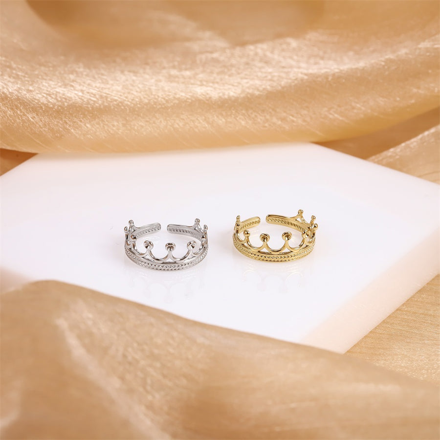 MRSS25 STAINLESS STEEL ADJUSTABLE CROWN OPEN RING