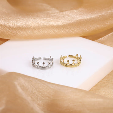 MRSS25 STAINLESS STEEL ADJUSTABLE CROWN OPEN RING