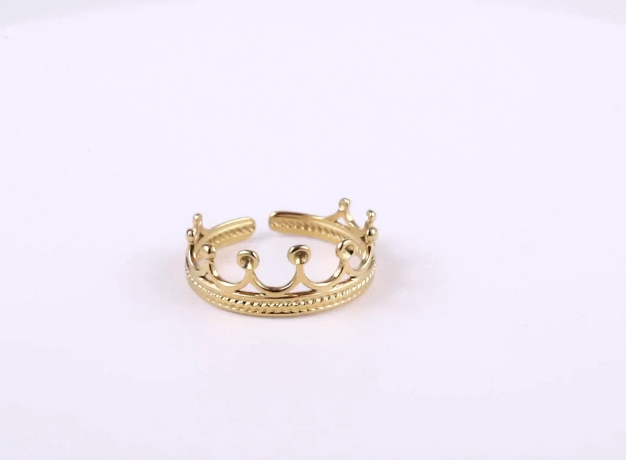MRSS25 STAINLESS STEEL ADJUSTABLE CROWN OPEN RING