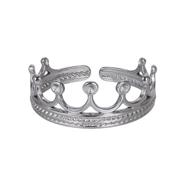 MRSS25 STAINLESS STEEL ADJUSTABLE CROWN OPEN RING