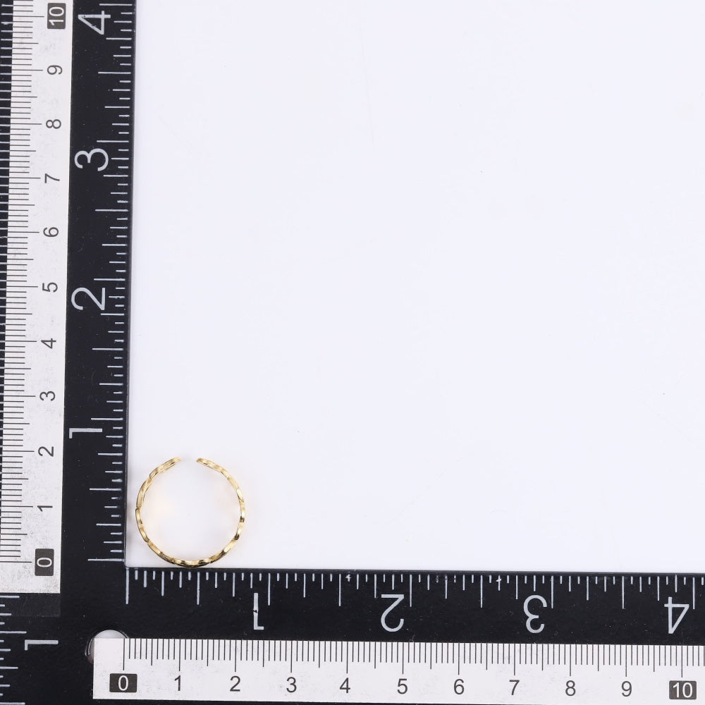 MRSS26 STAINLESS STEEL ADJUSTABLE HOLLOW HEART OPEN RING