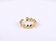 MRSS27 STAINLESS STEEL ADJUSTABLE HEART OPEN RING