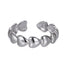 MRSS27 STAINLESS STEEL ADJUSTABLE HEART OPEN RING