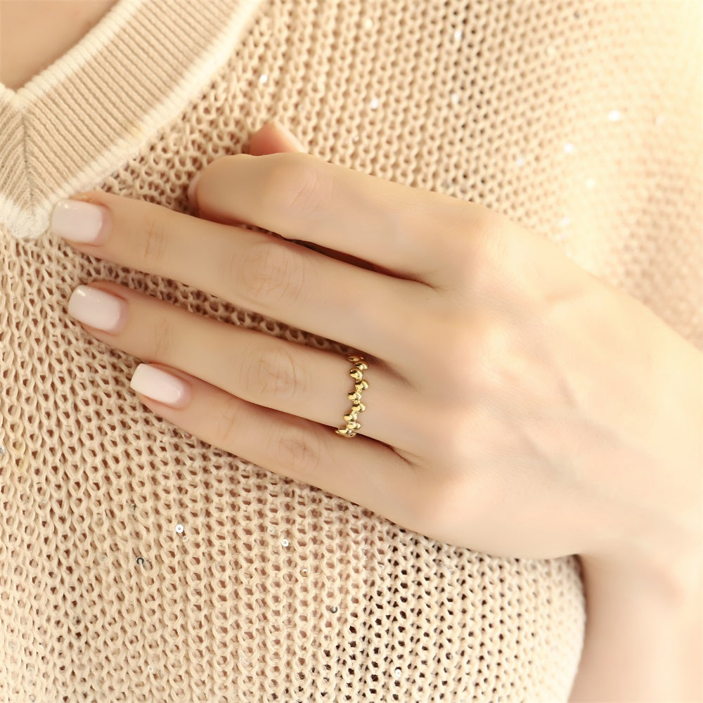 MRSS28 STAINLESS STEEL ADJUSTABLE BUBBLE OPEN RING