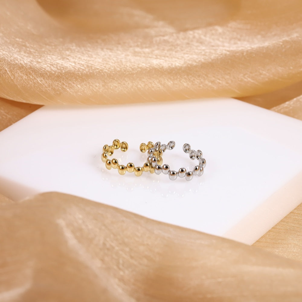 MRSS28 STAINLESS STEEL ADJUSTABLE BUBBLE OPEN RING