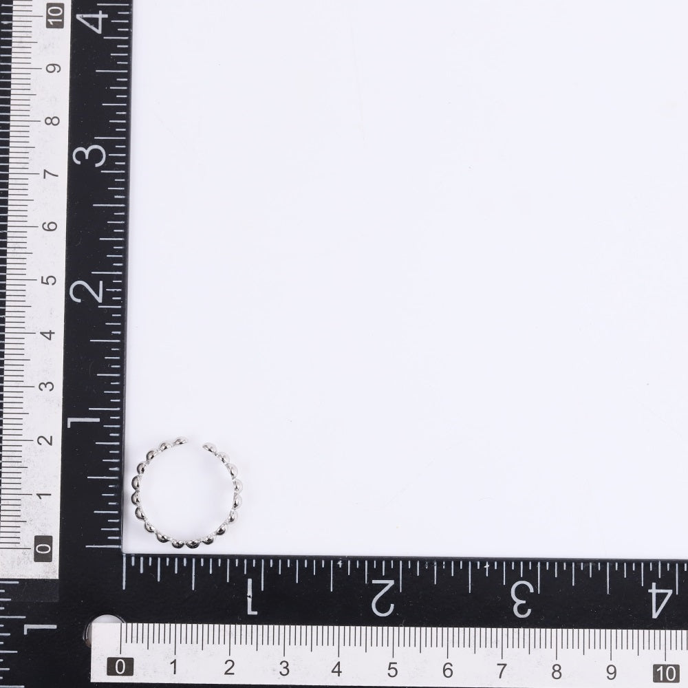 MRSS28 STAINLESS STEEL ADJUSTABLE BUBBLE OPEN RING