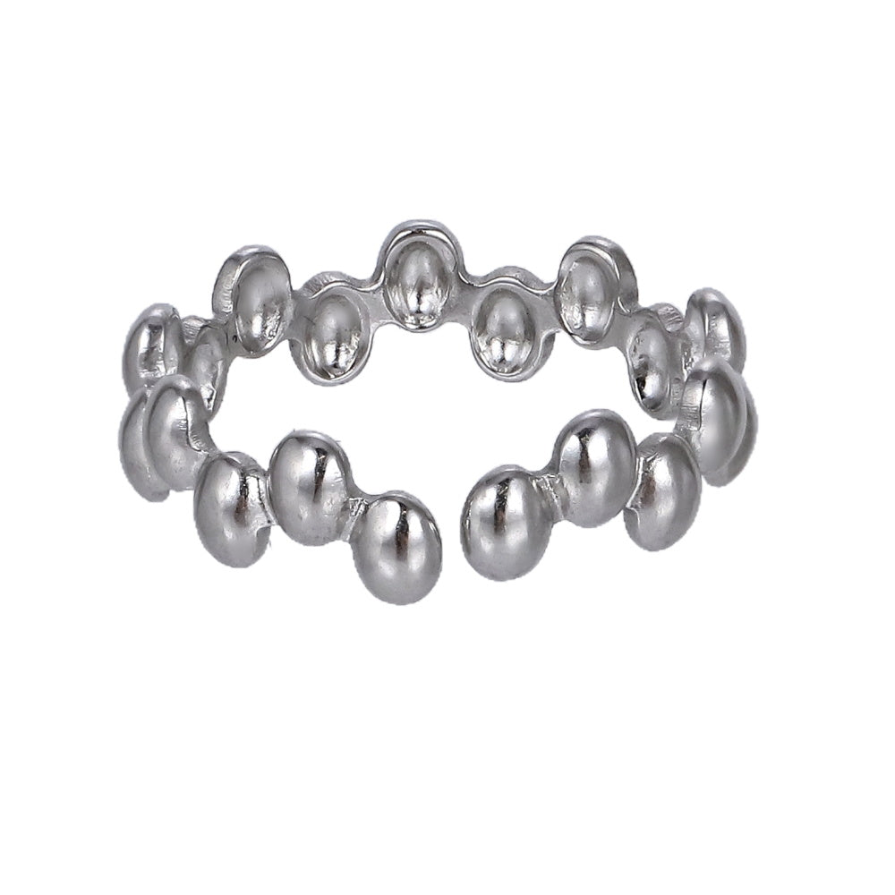 MRSS28 STAINLESS STEEL ADJUSTABLE BUBBLE OPEN RING
