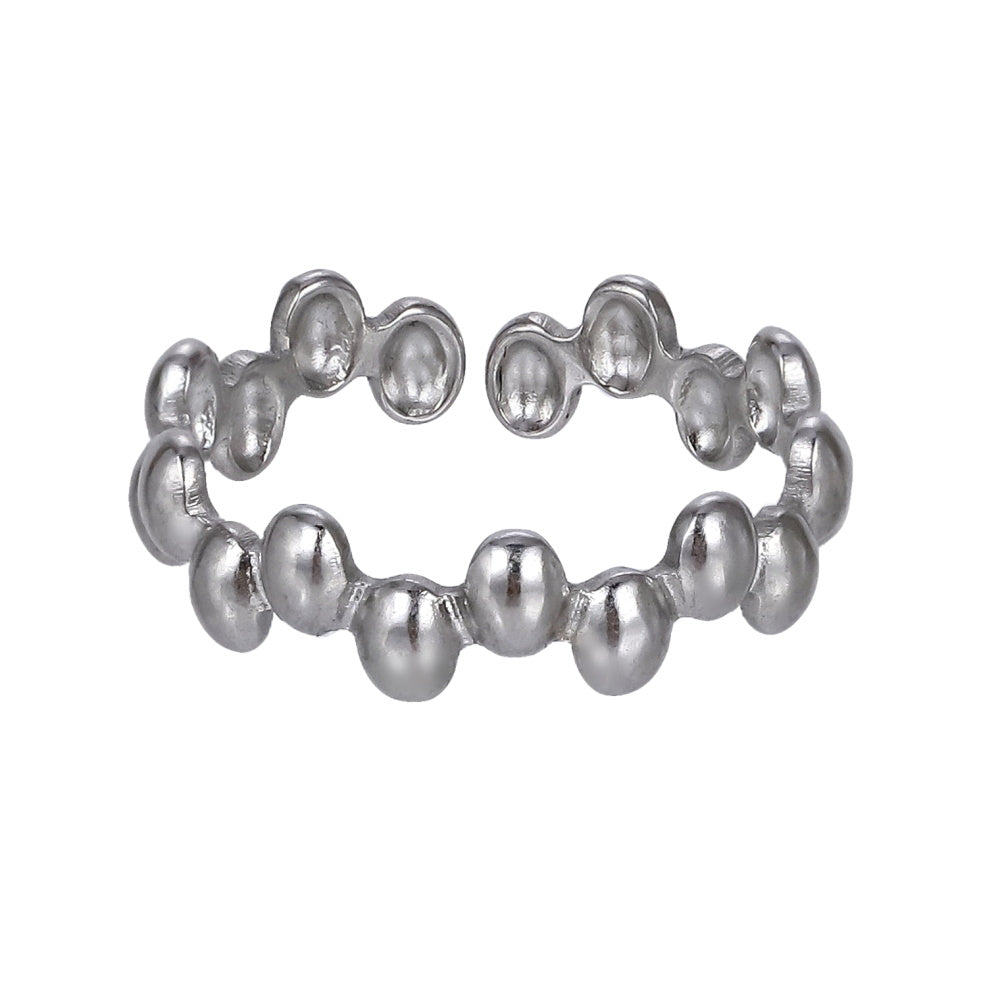 MRSS28 STAINLESS STEEL ADJUSTABLE BUBBLE OPEN RING