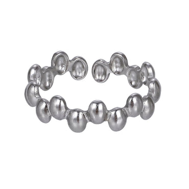MRSS28 STAINLESS STEEL ADJUSTABLE BUBBLE OPEN RING