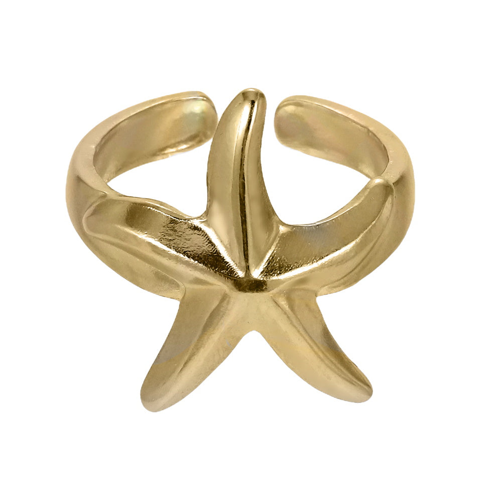 MRSS30 STAINLESS STEEL ADJUSTABLE STARFISH OPEN RING
