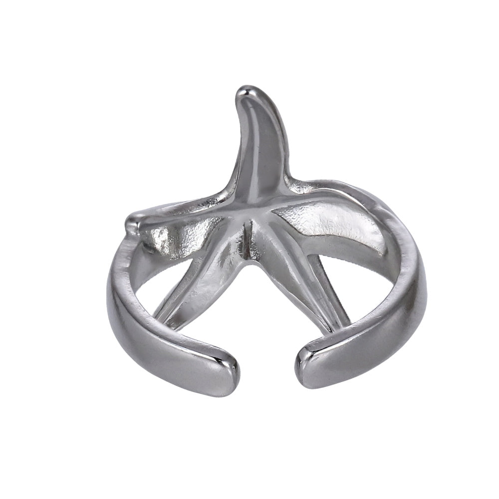 MRSS30 STAINLESS STEEL ADJUSTABLE STARFISH OPEN RING