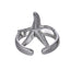 MRSS30 STAINLESS STEEL ADJUSTABLE STARFISH OPEN RING
