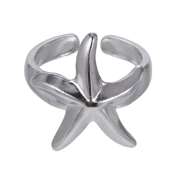 MRSS30 STAINLESS STEEL ADJUSTABLE STARFISH OPEN RING