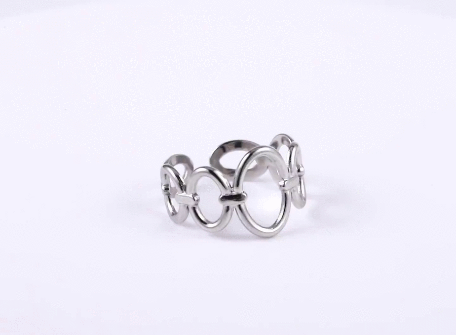 MRSS31 STAINLESS STEEL ADJUSTABLE CHAIN LINK OPEN RING