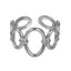 MRSS31 STAINLESS STEEL ADJUSTABLE CHAIN LINK OPEN RING - STEEL / ADJUSTABLE SIZE / STAINLESS STEEL