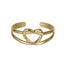 MRSS32 STAINLESS STEEL ADJUSTABLE HEART KNOT OPEN RING