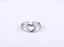 MRSS32 STAINLESS STEEL ADJUSTABLE HEART KNOT OPEN RING
