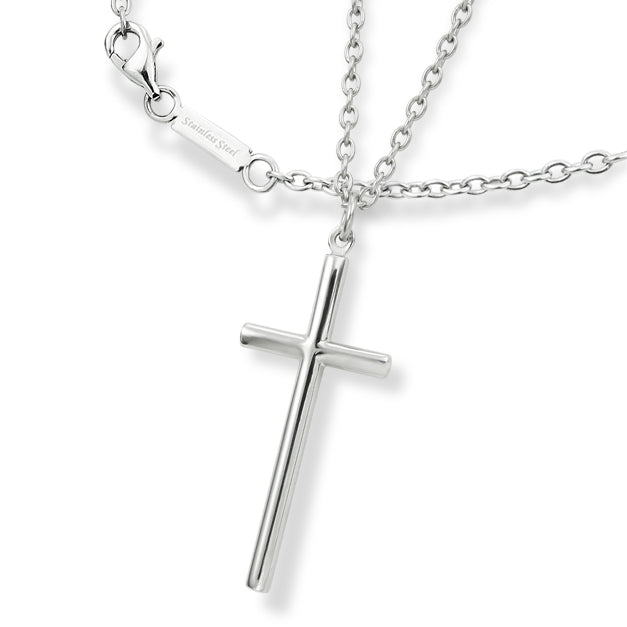 NSCR01 STAINLESS STEEL CROSS PENDANT