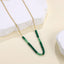 NSS1015 STAINLESS STEEL BEADS NECKLACE WITH DYED QUARTZITE IMITATION JADE