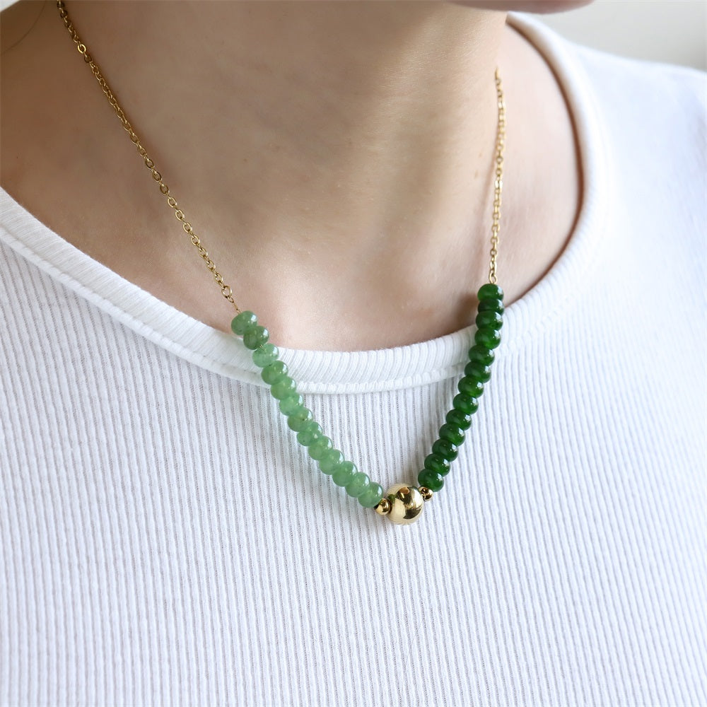 NSS1016 STAINLESS STEEL BEADS NECKLACE