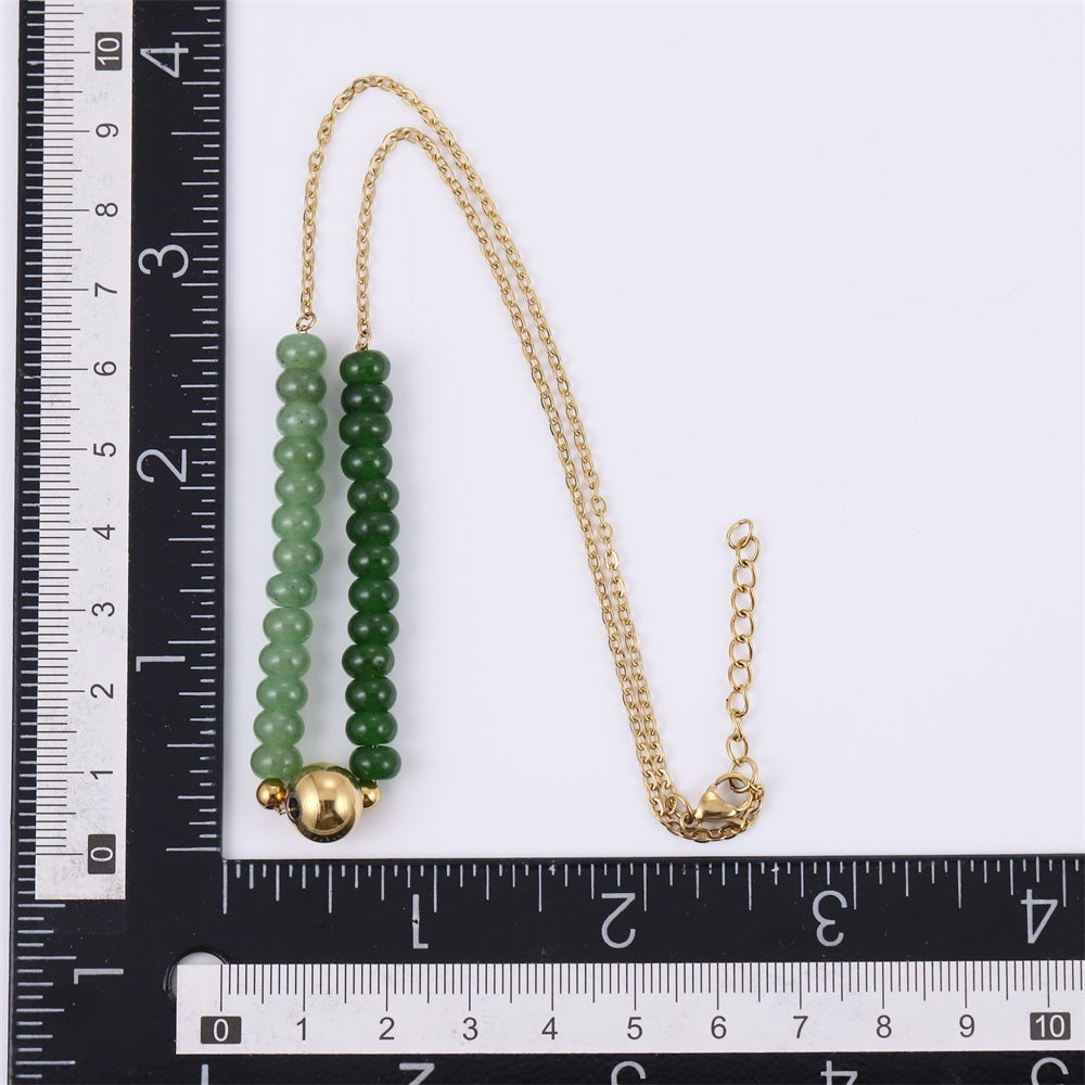 NSS1016 STAINLESS STEEL BEADS NECKLACE