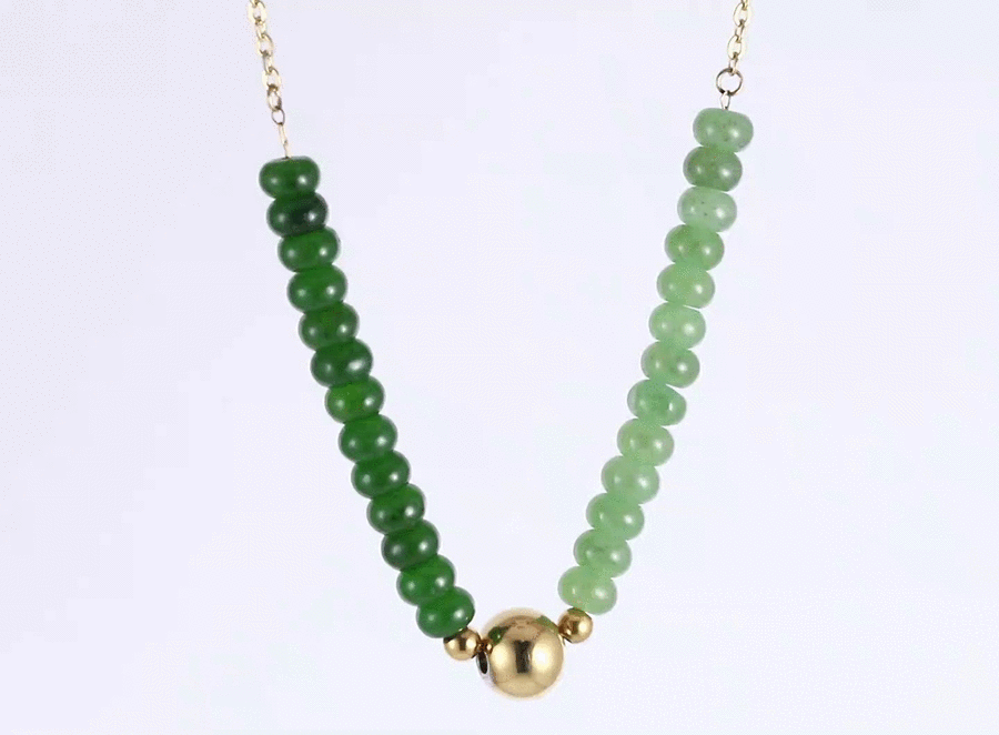 NSS1016 STAINLESS STEEL BEADS NECKLACE