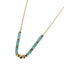 AAB Co stainless steel necklace with natural green aventurine and hematite beads, 14K gold finish
