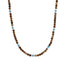 AAB Co. Stainless Steel Beaded Necklace with Picture Stone, White & Blue Turquoise