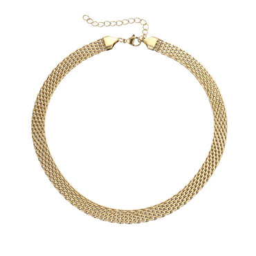 NSS1041 STAINLESS STEEL BRAIDED FLAT MESH CHOCKER