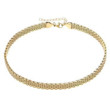 NSS1041 STAINLESS STEEL BRAIDED FLAT MESH CHOCKER