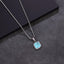 NSS1042 STAINLESS STEEL NECKLACE WITH SYNTHETIC TURQUOISE