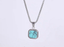 NSS1042 STAINLESS STEEL NECKLACE WITH SYNTHETIC TURQUOISE