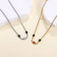 NSS1045 STAINLESS STEEL NECKLACE WITH OVAL STONE