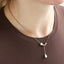 NSS1046 STAINLESS STEEL NECKLACE WITH SHELL PEARL