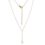 NSS1048 STAINLESS STEEL NECKLACE WITH PLASTIC PEARL & SHELL PEARL