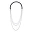 NSS1049 STAINLESS STEEL MULTI CHAIN NECKLACE WITH BEADS