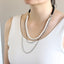NSS1049 STAINLESS STEEL MULTI CHAIN NECKLACE WITH BEADS
