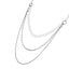 NSS1049 STAINLESS STEEL MULTI CHAIN NECKLACE WITH BEADS