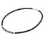 NSS1053 STAINLESS STEEL LEATHER NECKLACE WITH HESHI BEADS & HEMATITE