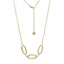 NSS1057 STAINLESS STEEL NECKLACE WITH OVAL SHAPE LINK