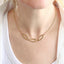 NSS1057 STAINLESS STEEL NECKLACE WITH OVAL SHAPE LINK
