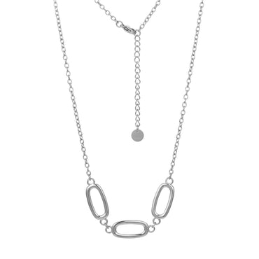 NSS1057 STAINLESS STEEL NECKLACE WITH OVAL SHAPE LINK