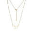 NSS1058 STAINLESS STEEL NECKLACE WITH GEOMETRIC DESIGN