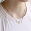 NSS1058 STAINLESS STEEL NECKLACE WITH GEOMETRIC DESIGN