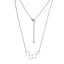 NSS1058 STAINLESS STEEL NECKLACE WITH GEOMETRIC DESIGN