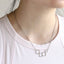 NSS1058 STAINLESS STEEL NECKLACE WITH GEOMETRIC DESIGN